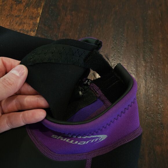 SKI WARM Wetsuit Tempest Ladies Women's Size 8 Purple Black Neoprene Shorty - Picture 7 of 8